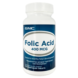 [048107121280] GNC Folid Acid 400mcg 100s