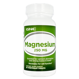 [048107121709] GNC Magnesium Vegetarian Tablets 250mg 90s
